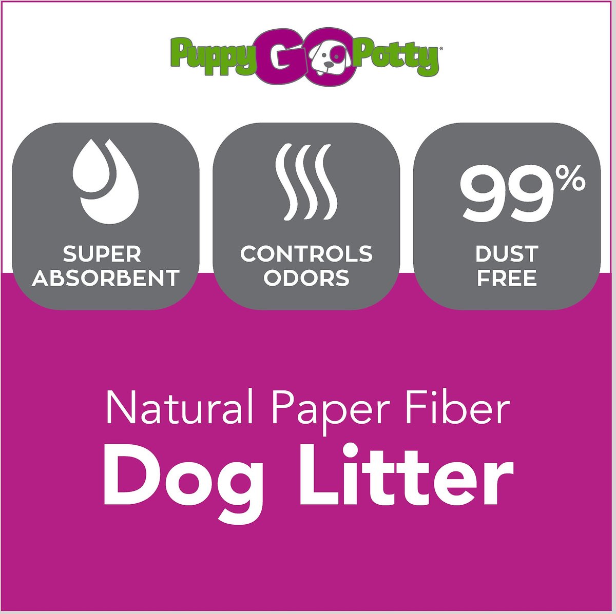 Puppy Go Potty Natural Paper Fiber Dog Litter