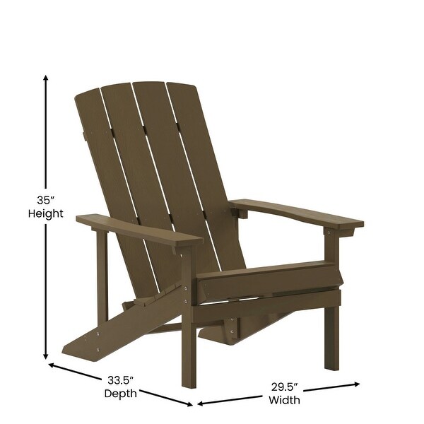 2 Pack Vertical Lattice Back All-Weather Poly Resin Adirondack Chairs - Overstock - 37772949