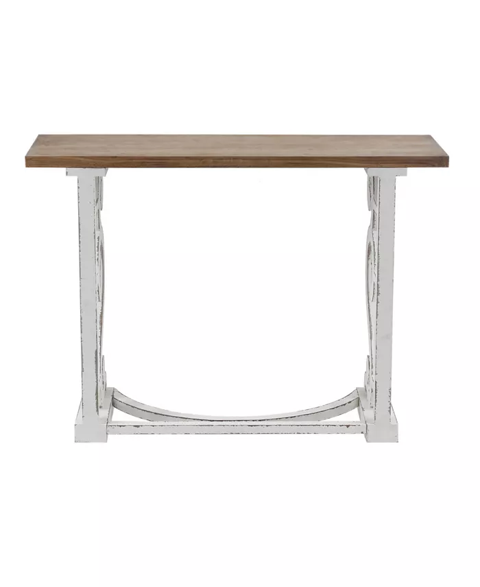 Luxen Home Wood Rustic Vintage-Inspired Console And Entry Table