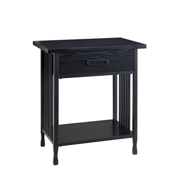 Carbon Loft Peter Oak Side Table with Drawer