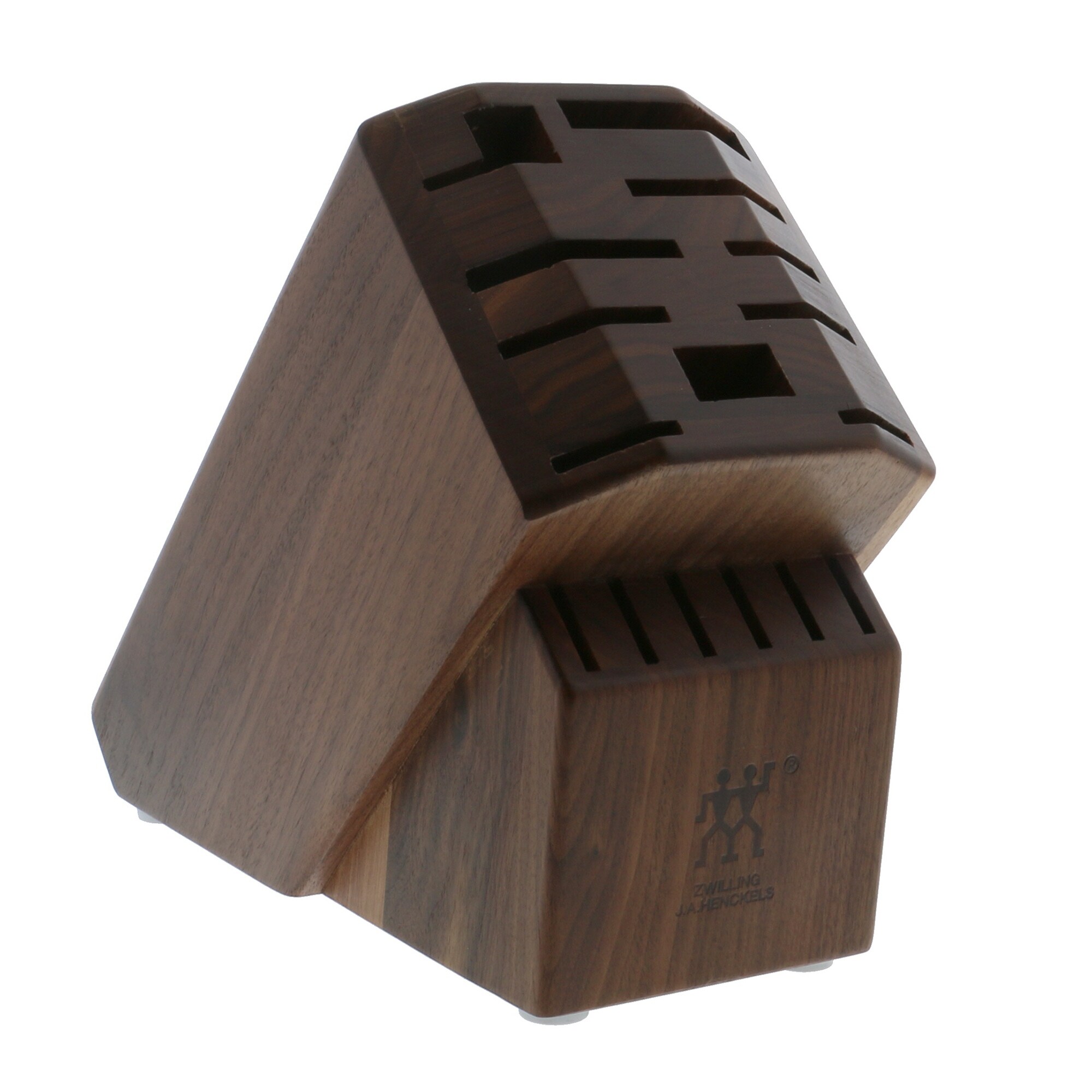 ZWILLING Pro 16-slot Knife Block - Dark Walnut - Black