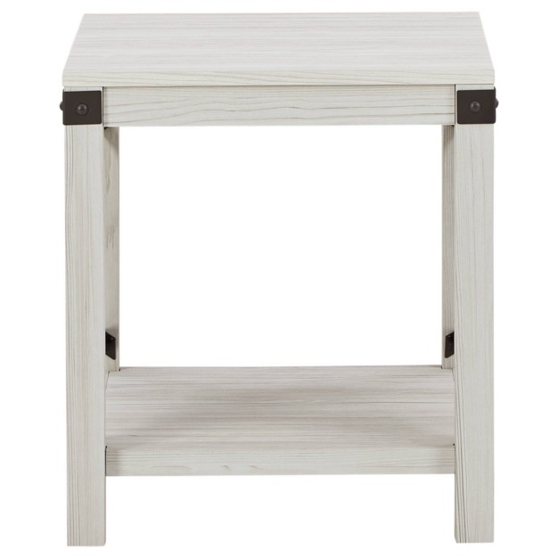 Bayflynn Square End Table White Signature Design By Ashley