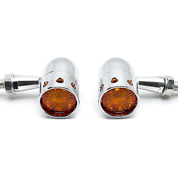 2pcs Chrome Motorcycle Turn Signals Blinker Lights Compatible with Honda Gold Wing Goldwing 1200 1500 1800