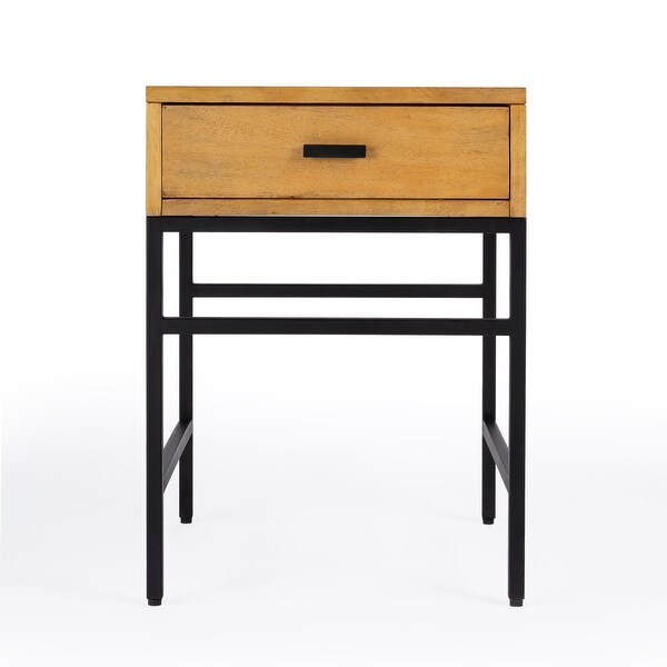 Butler Hans 1 Drawer Wood and Iron End Table