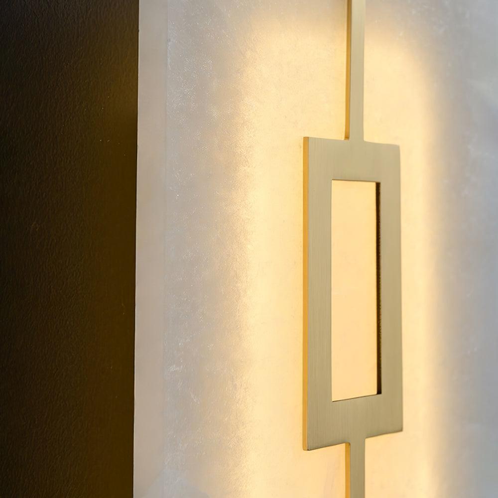 Square Alabaster Wall Lamp