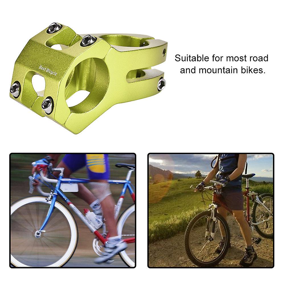 31.8mm Aluminum Alloy Mountain Bike Handlebar Fixed Stem Cycling Accessory (green)