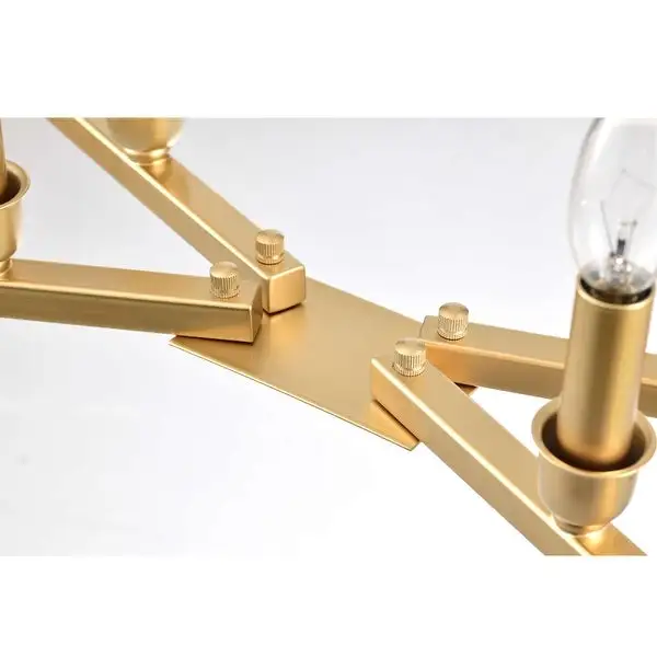 Mable 8-Light Gold Metal Frame Candle Chandelier
