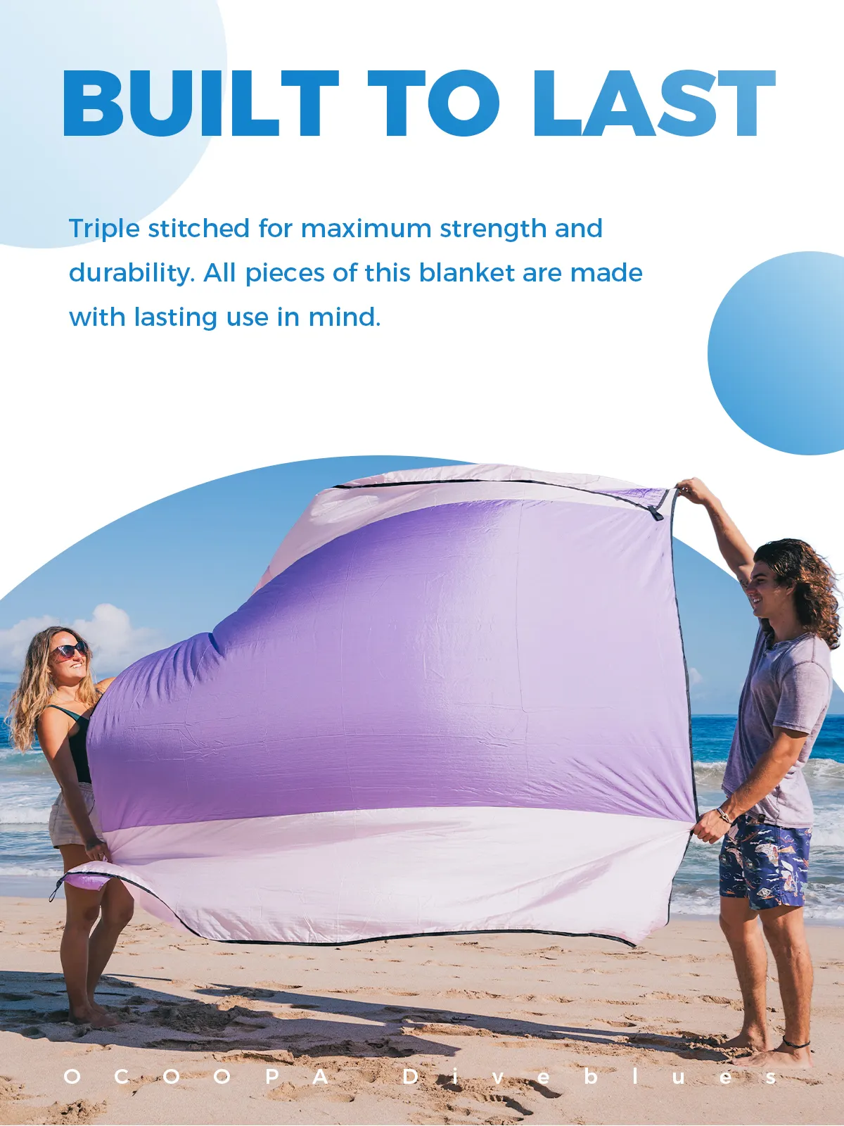 Family Style Oversized Lightweight Breathable Portable Travel Picnic Camping Beach Blanket Sand Free Beach Mat