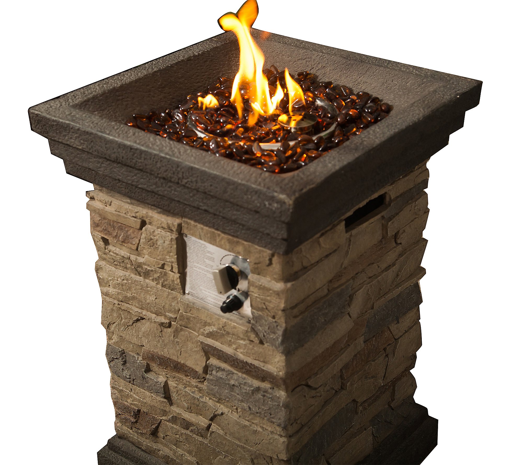 Teamson Home 20 Square Column Gas Fire Pit