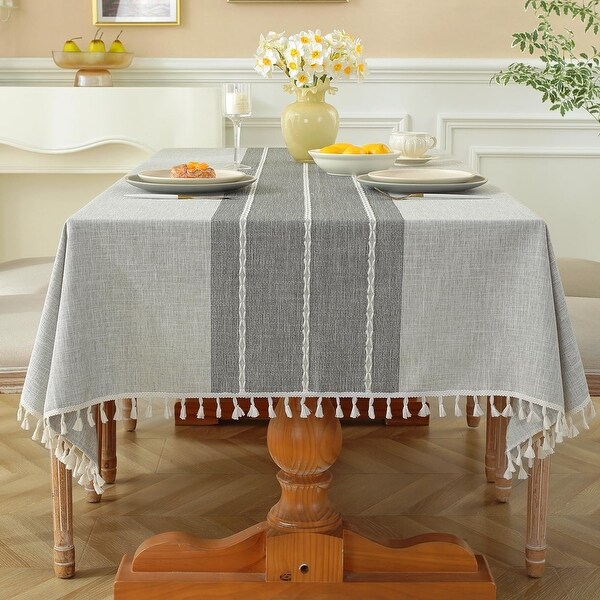 Rustic Tablecloth Cotton Linen Waterproof Tablecloths