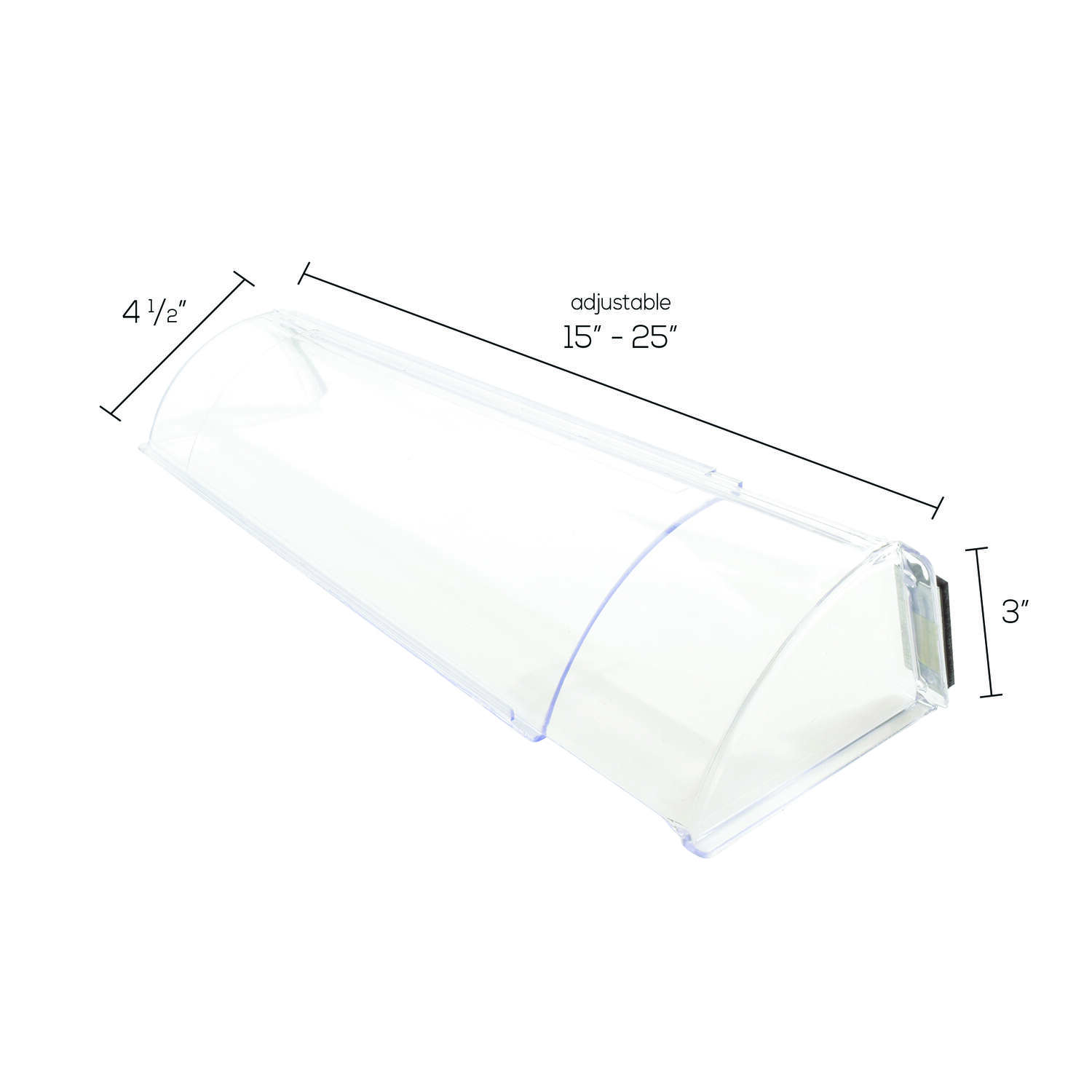 Deflect-O Jordan 5 in. H X 15-1/2 in. W 1-Way Clear Plastic Air Deflector