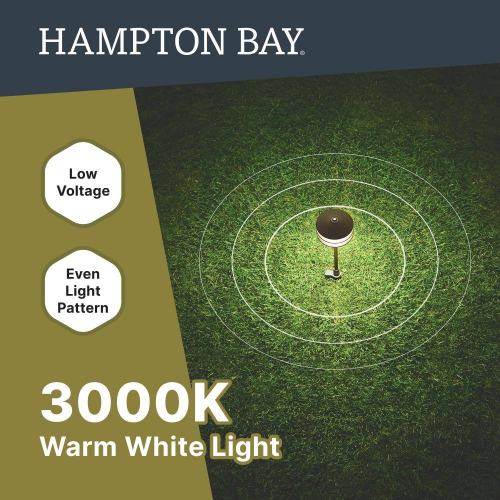 Hampton Bay Low Voltage Landscape Antique Brass 3-Tier Path Light with 4.5-Watt 100 lumen Integrated LED LWP-P1BR3000KA2