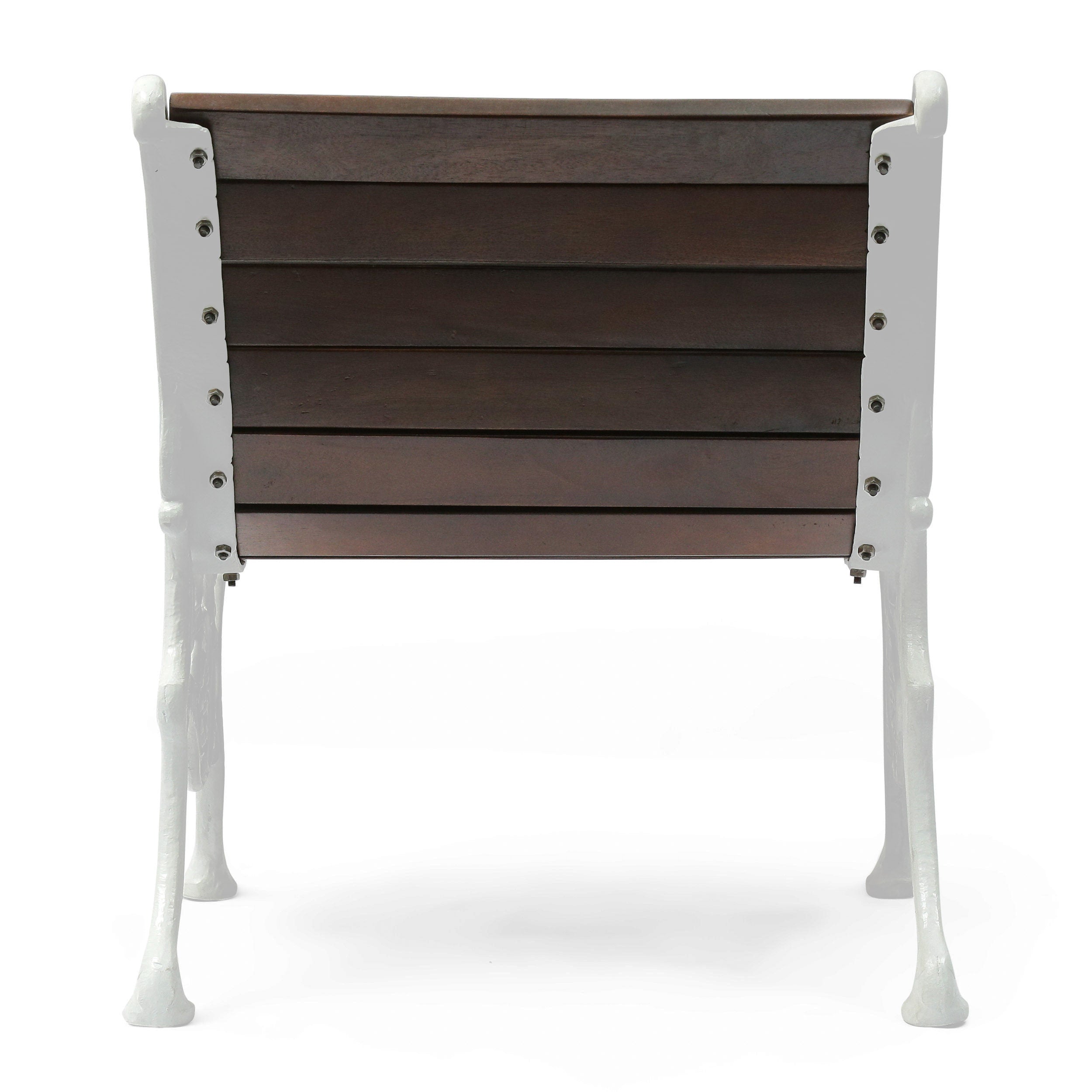 Taber Outdoor Handcrafted Mango Wood Chair, Rustic Brown and White