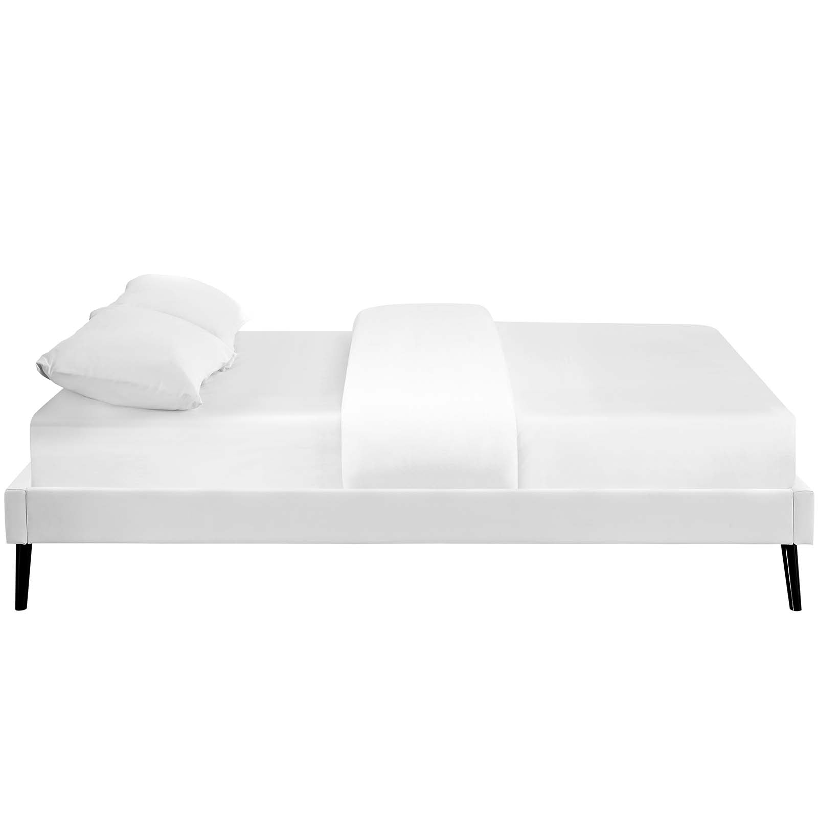 Loryn Queen Bed Frame with Round Splayed Legs, MOD-5890-WHI