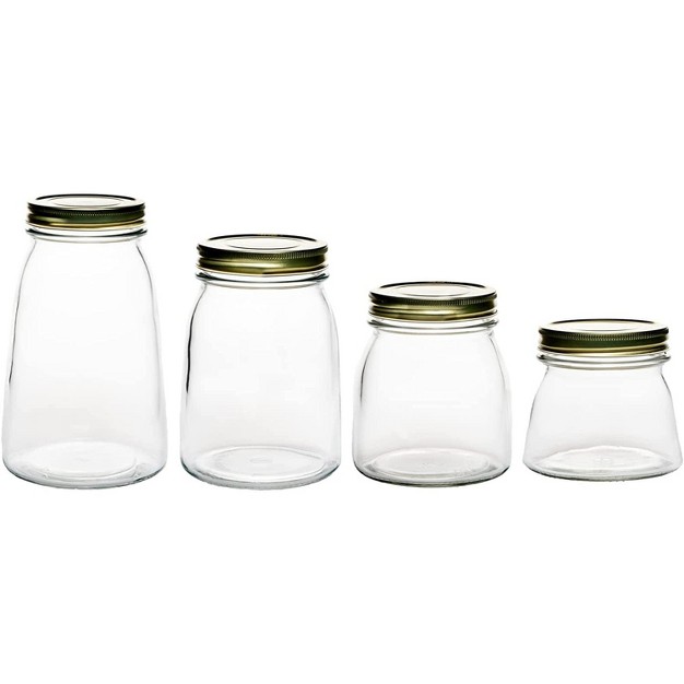 Amici Home Cantania Canning Jar Airtight Italian Made Food Storage Jar With Golden Lid