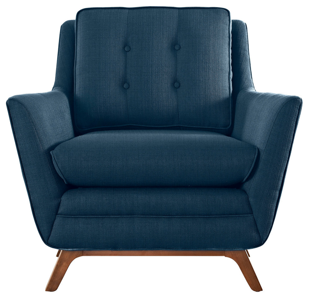 Nova Azure Upholstered Fabric Armchair   Midcentury   Armchairs And Accent Chairs   by V.S.D Furniture  Houzz