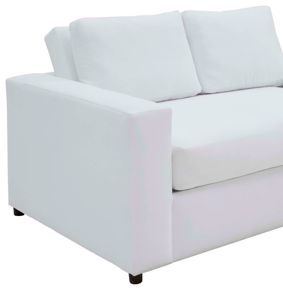 Avendale Velvet Loveseat  Dove White   Transitional   Loveseats   by First of a Kind USA Inc  Houzz