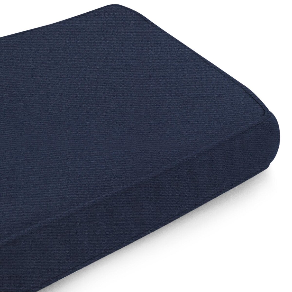 Sunbrella Canvas Navy Large Outdoor Replacement Bench Cushion W/ Piping By Signature