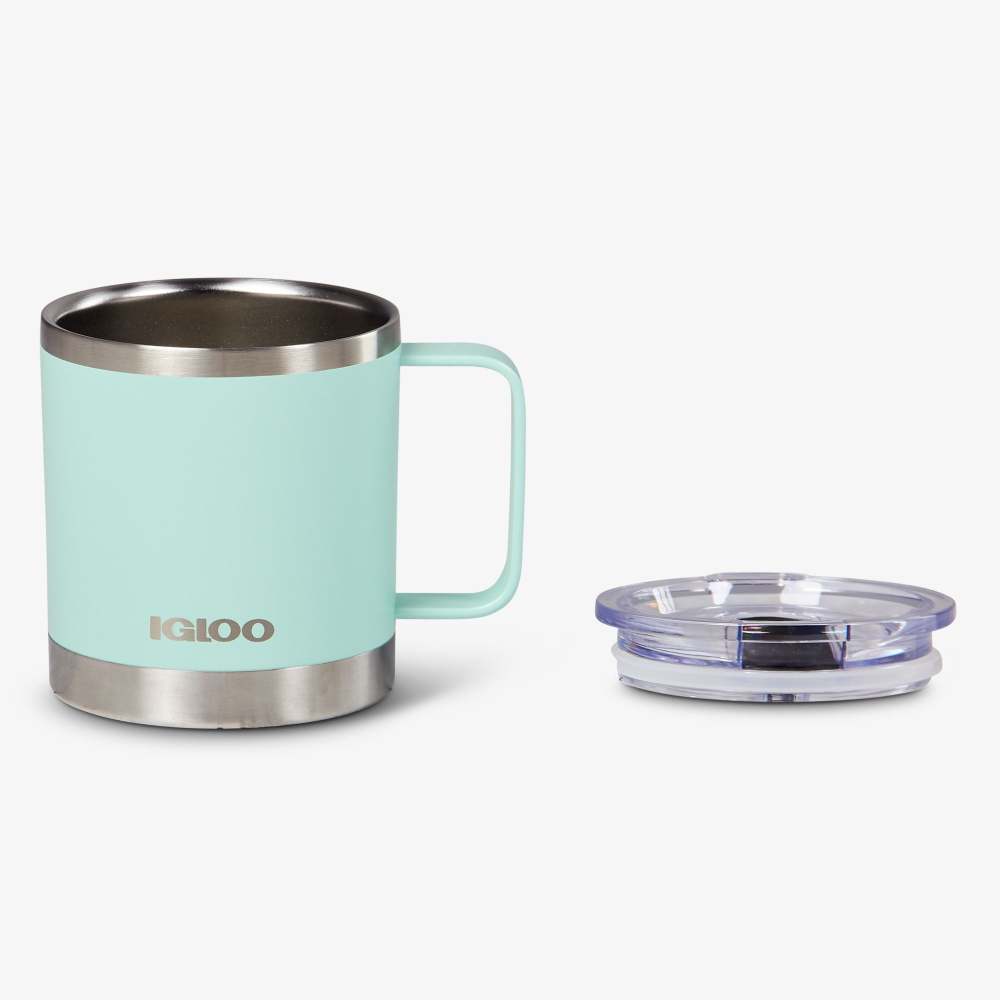 Igloo Mug Reusable Hot/Cold Stainless Steel Seafoam 13.5oz ;