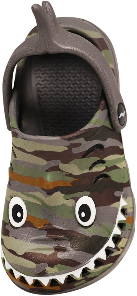 NORTY Toddler Boys Comfort Clogs Male Ankle Strap Sandals Grey Shark