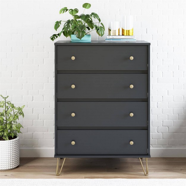 4 Drawer Owen Dresser Black Novogratz