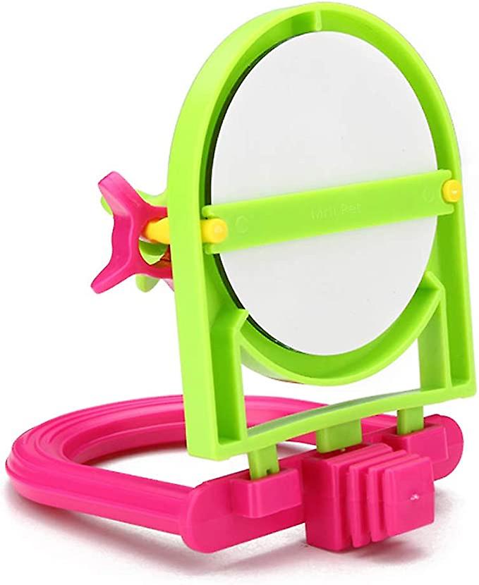 Bird Mirror Toy， Paddle Wheel And Bass Are Long Tailed Arlott Tiger Skin Parrots (color Random)