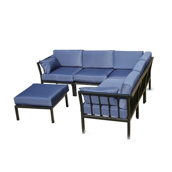 PATIO FESTIVAL 6Piece Outdoor Sofa Seating Group with Cushions