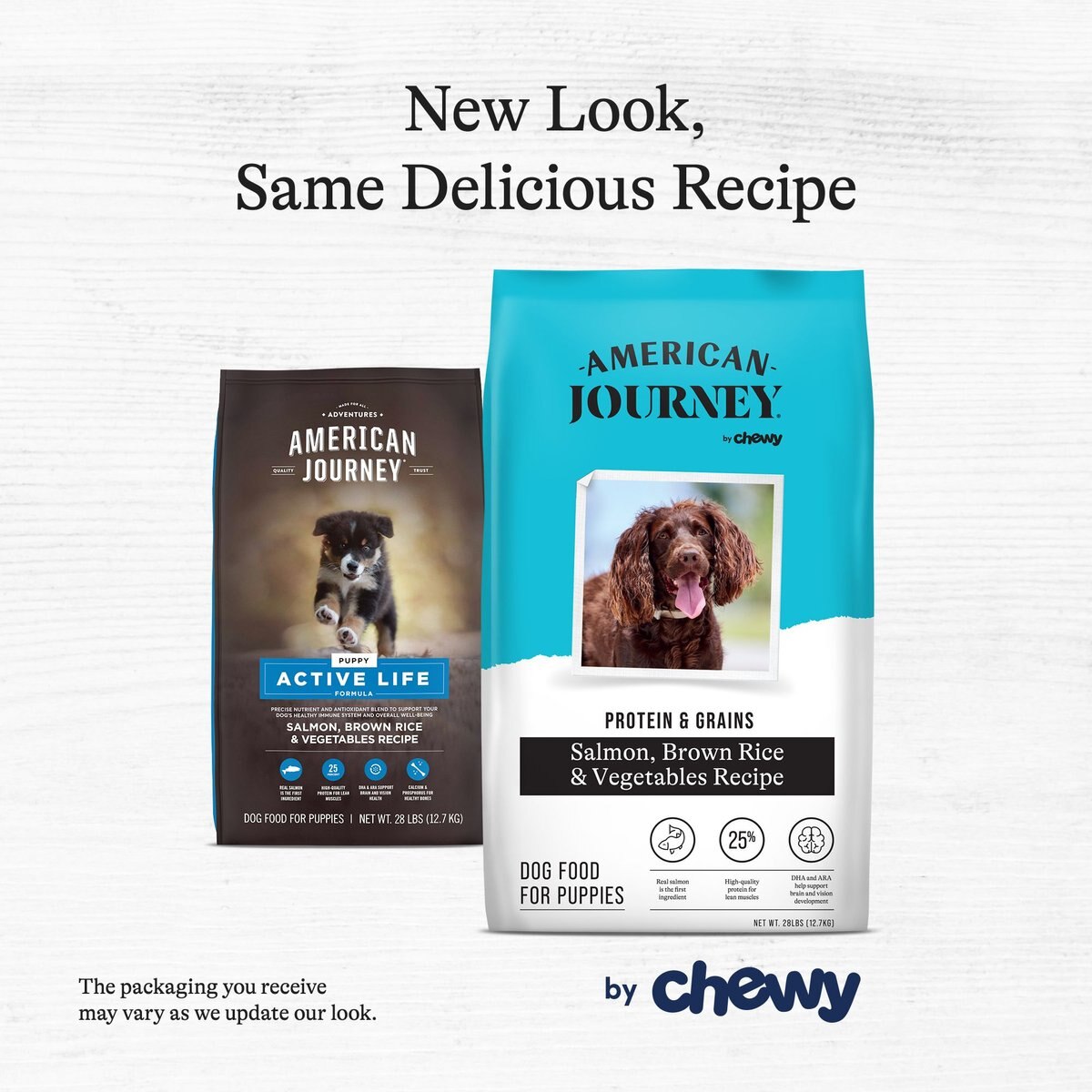 American Journey Protein and Grains Puppy Salmon， Brown Rice and Vegetables Recipe Dry Dog Food