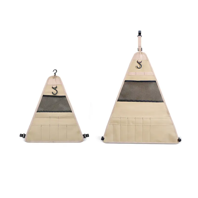 BBQ Camping Hiking Travel Cooking Utensil Hanging Cookware Triangle Storage Bag Camping Tableware Hanging Bag