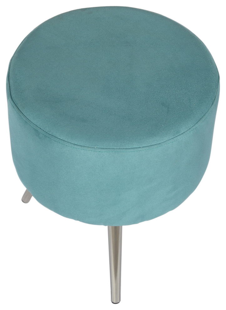 LOLA Glamorous Velvet Stool   Midcentury   Vanity Stools And Benches   by Foreign Affairs Home Decor  Houzz