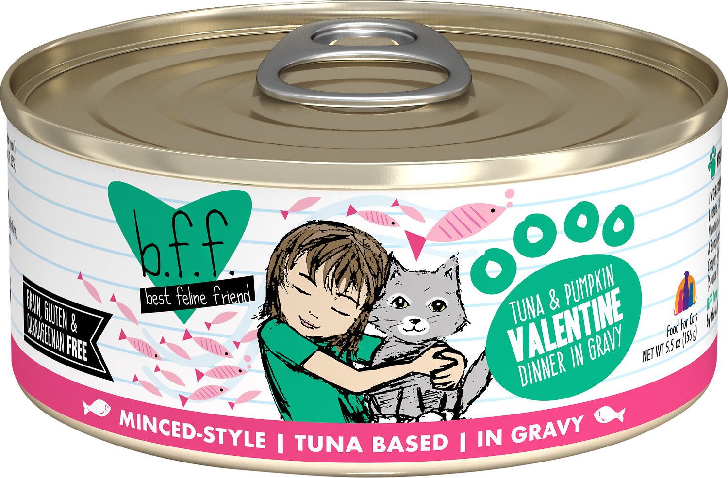 Weruva Cat Bff Originals Tuna and Pumpkin Valentine Dinner In Gravy Wet