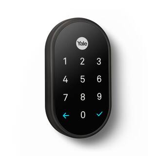 Google Nest x Yale Lock - Tamper-Proof Smart Deadbolt Lock with Nest Connect - Black Suede RB-YRD540-WV-BSP