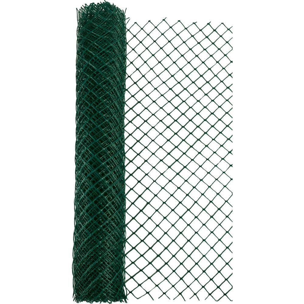 Everbilt 4 ft. x 50 ft. Green Heavy Duty Diamond Link Temporary Fencing 14988-38-48