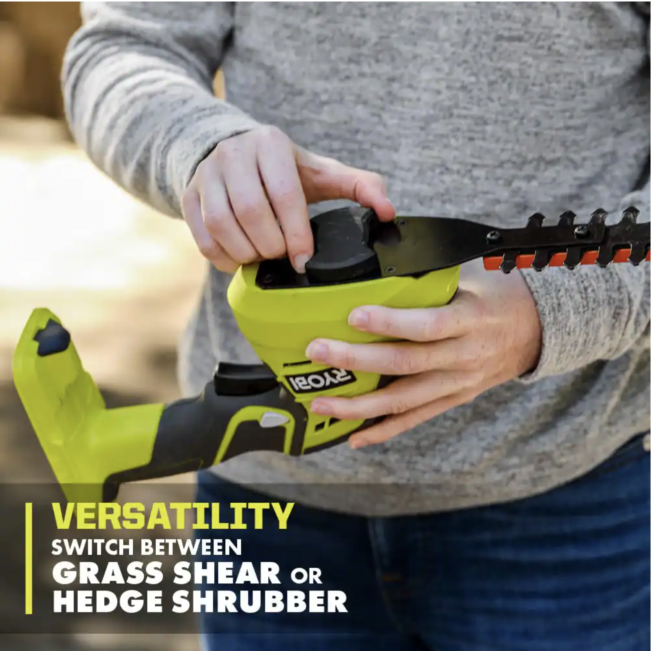 Ryobi One+ 18V Cordless Grass Shear and Shrubber Trimmer (Tool Only)