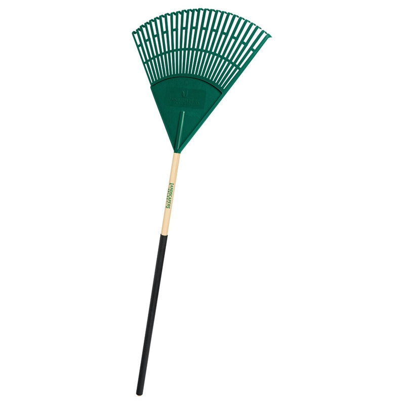 Landscapers Select 34586 Lawn/Leaf Rake, 26-Tine, Poly Tine, Wood Handle