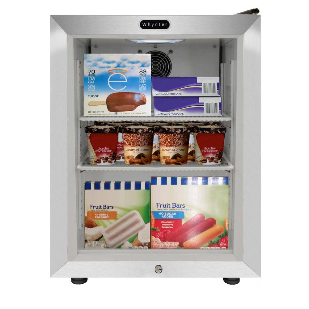 Whynter Countertop Reach In 1.8 cu. ft. Display Glass Door Commercial Freezer CDF-177SB