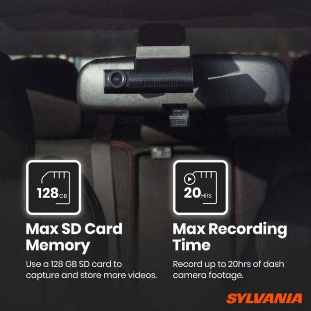 Sylvania Roadsight Stealth Combined 280 Degree View Dash Camera And Rear Camera Bundle With 32gb Memory Card Loop Recording And G Sensor