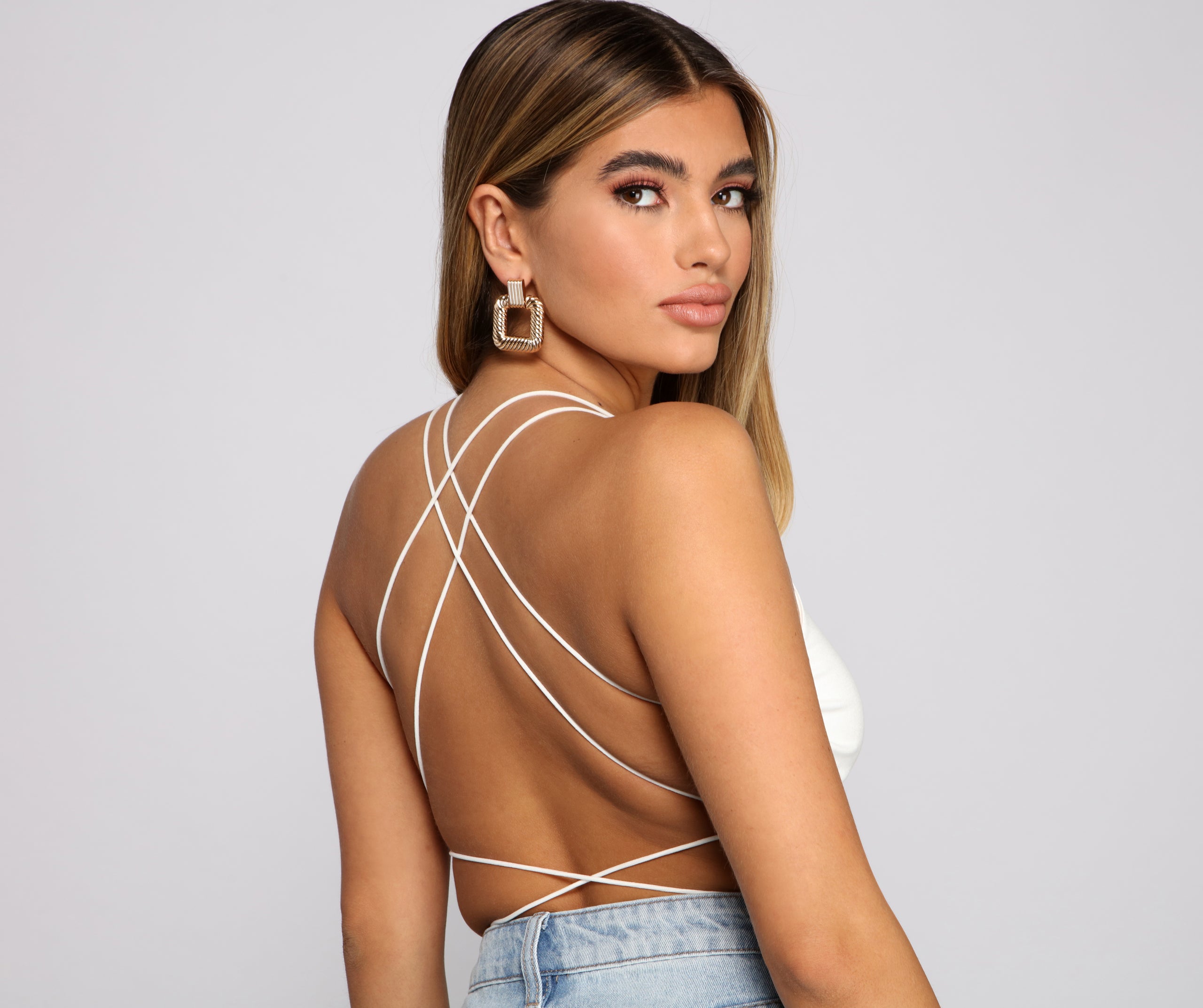 Sassy Style Strappy Knit Bodysuit