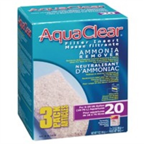 AquaClear 20 Ammonia Remover Filter Insert， 198 g (7 oz)， 3 Pack