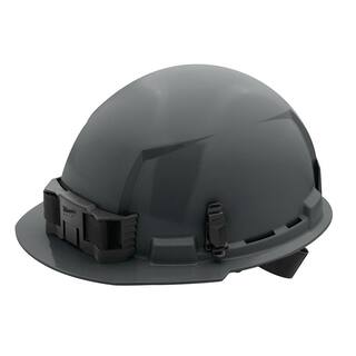 MW BOLT Gray Type 1 Class E Front Brim Non-Vented Hard Hat with 4 Point Ratcheting Suspension 48-73-1114