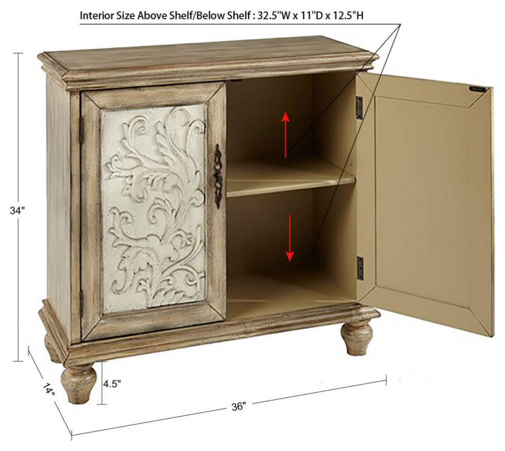 Madison Park Driscoll 2 Door Cabinet   French Country   Accent Chests And Cabinets   by Olliix  Houzz