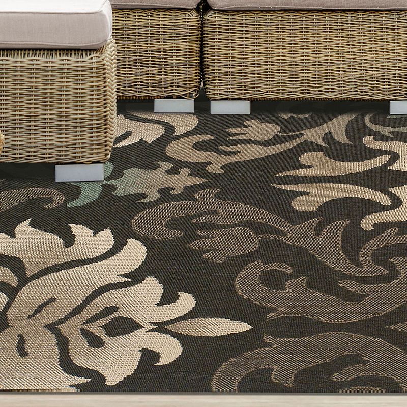 SUPERIOR Lowell Damask Indoor/Outdoor Area Rug