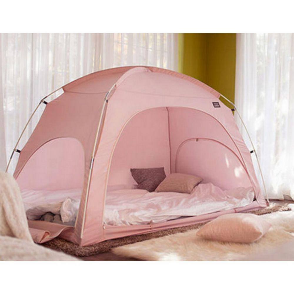 Ejoy 79 in. x 59 in. x 57 in. Pink Privacy Play Bed Tent for Kids Indoor Use BedTent_PINK