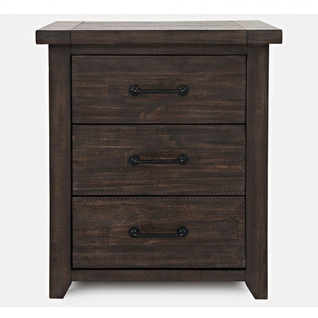 Loft 3-Pc Queen Bedroom Set (Queen Bed, Dresser or Chest, Nightstand) in Barnwood Finish