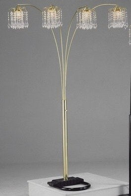 gold rain drop arc floor lamp 91''h by crown mark