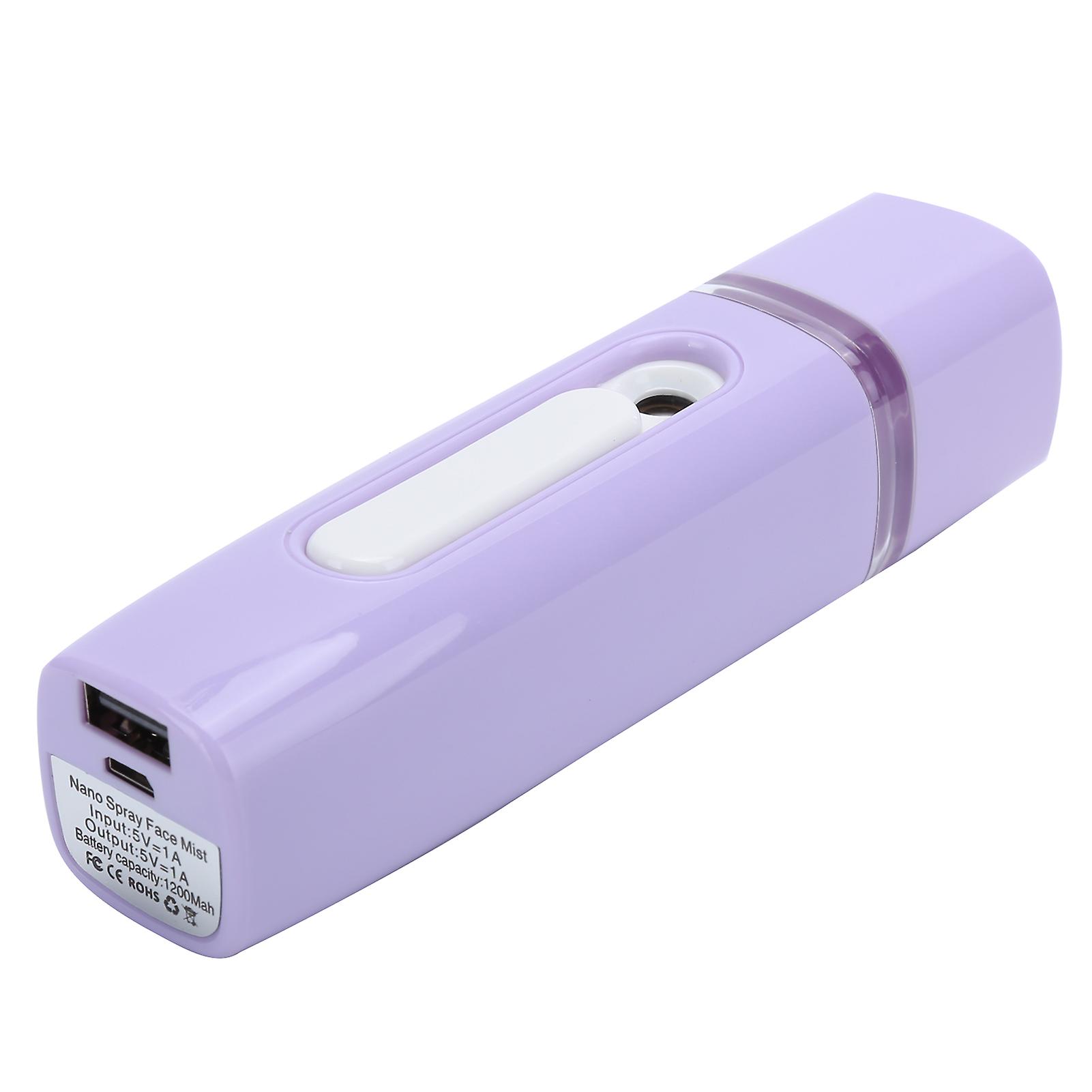 Usb Nano Mist Sprayer Air Humidifier Portable Handheld Moisturizing Face Sprayer 28mlpurple