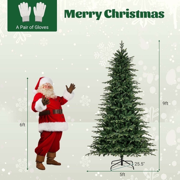 Costway 6/7.5/9 FT Artificial Christmas Tree with 714/1162/1770 Branch