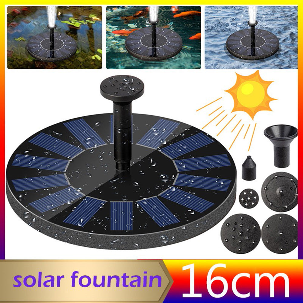 Solar Fountain， Floating Solar Powered Water Fountain Pump for Bird Bath， Garden， Pond， Pool， Outdoor