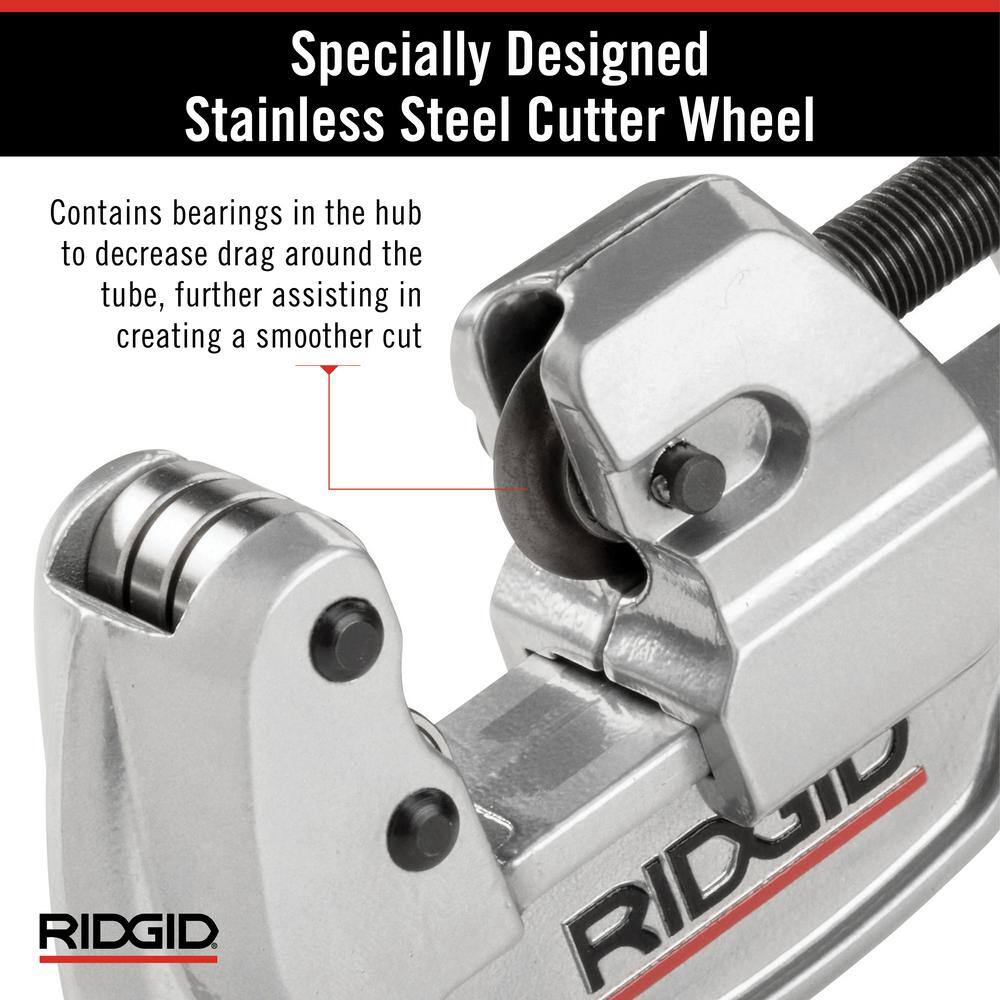 RIDGID 14 in. to 1-38 in. Model 35S Stainless Steel Tubing Cutter with Quick Cutting X-CEL Knob Contoured Frame Tubing Tool 29963