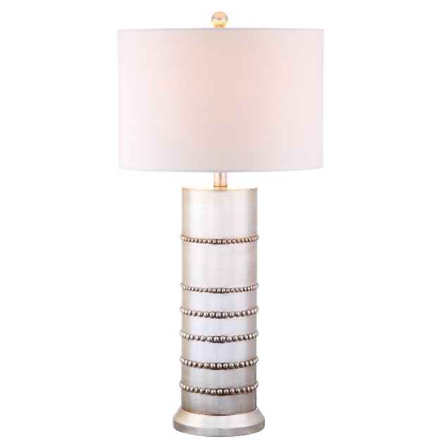 Evelyn Resin Table Lamp includes Led Light Bulb Silver Jonathan Y